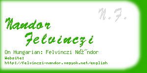 nandor felvinczi business card